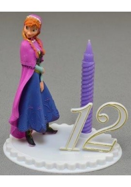 Bougie D Anniversaire La Reine Des Neiges Anna Sur Socle A Chiffres Modulables Disney